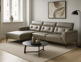 Gemma (Standard) Left Facing L-Shape Leather Sofa